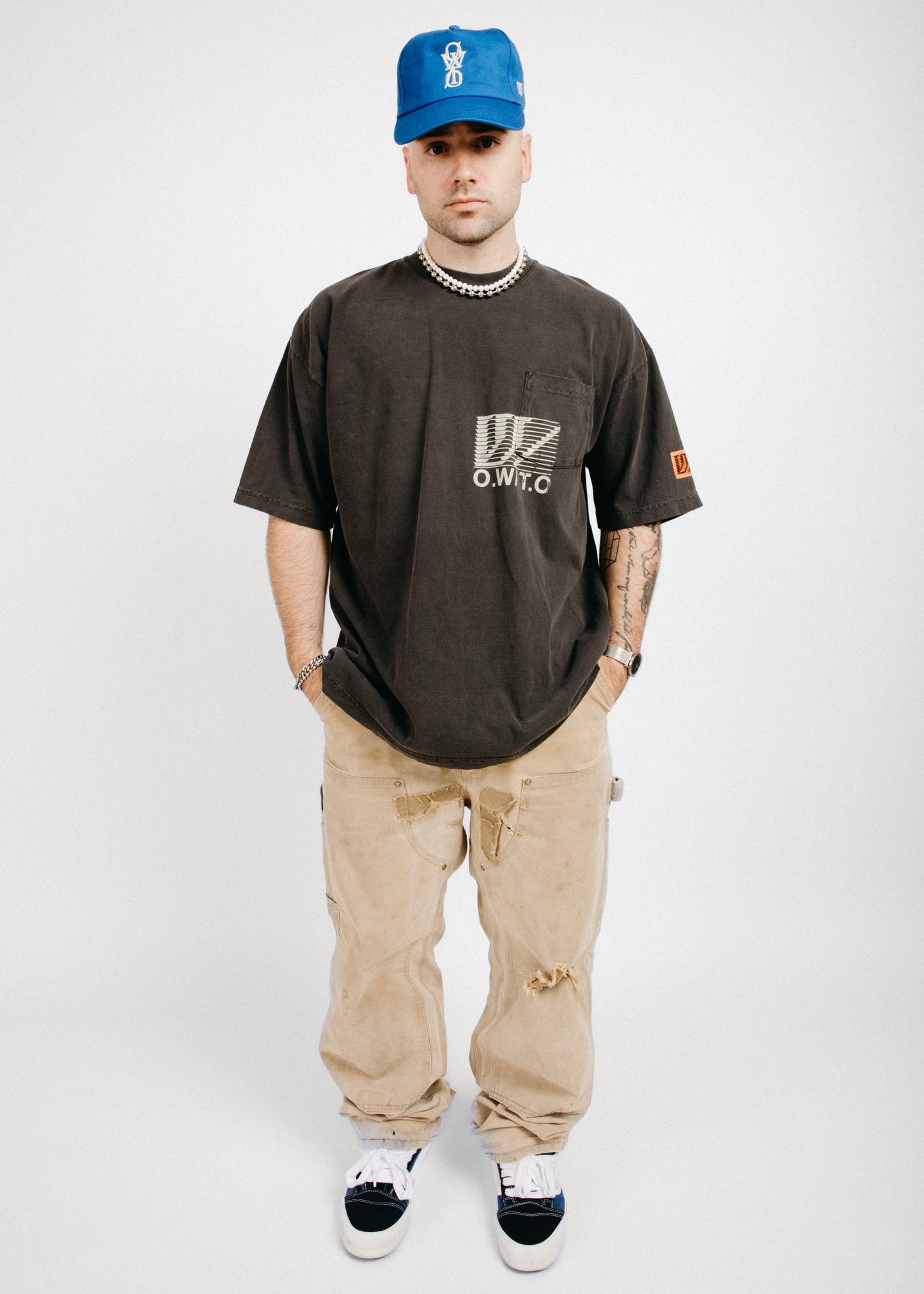 Stamped Pocket Tee - Vintage Black